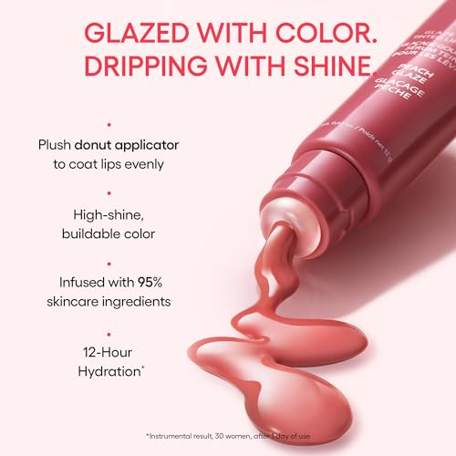 LANEIGE Glaze Craze Tinted Lip Serum, Strawberry Sprinkles: Hydrating Serum for Glossy,Nourished Lips with Plumping Polypeptides,0.42 oz - TrustMedUSA