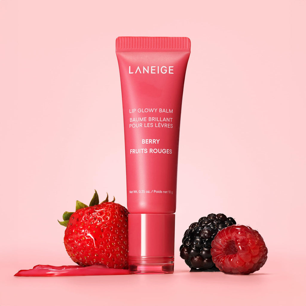LANEIGE Lip Glowy Balm, Berry: Sheer Tinted Lip Moisturizer with Shea Butter, for Hydrating Shine & Soft Lips - TrustMedUSA