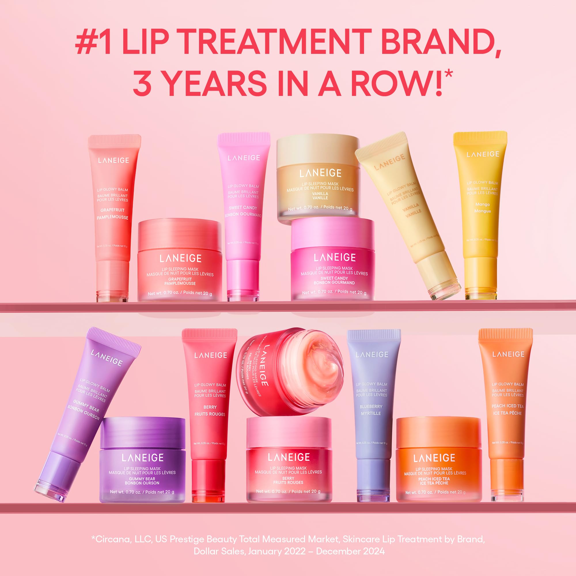 LANEIGE Lip Glowy Balm, Grapefruit: Sheer Tinted Lip Moisturizer with Shea Butter, for Hydrating Shine & Soft Lips - TrustMedUSA