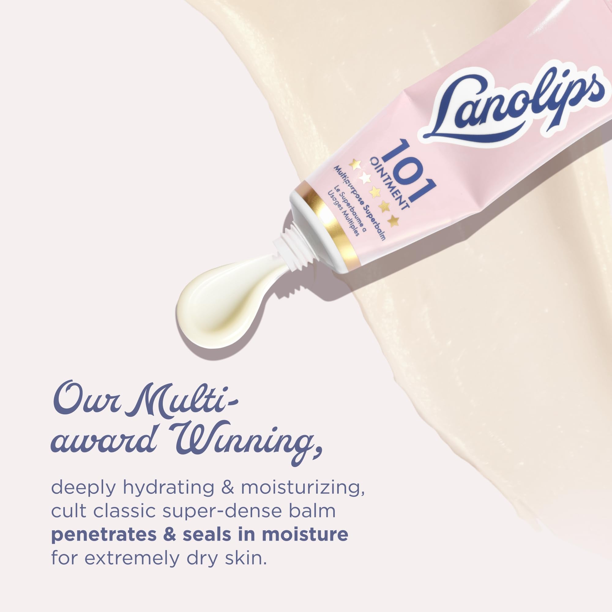 Lanolin 101 Multipurpose Ointment - Lanolin Lip Balm & Healing Ointment for Skin Barrier Repair - Moisturizer for Dry Lips, Cuticles & Elbows - No Petroleum Formula - Original Superbalm (0.52 oz) - TrustMedUSA