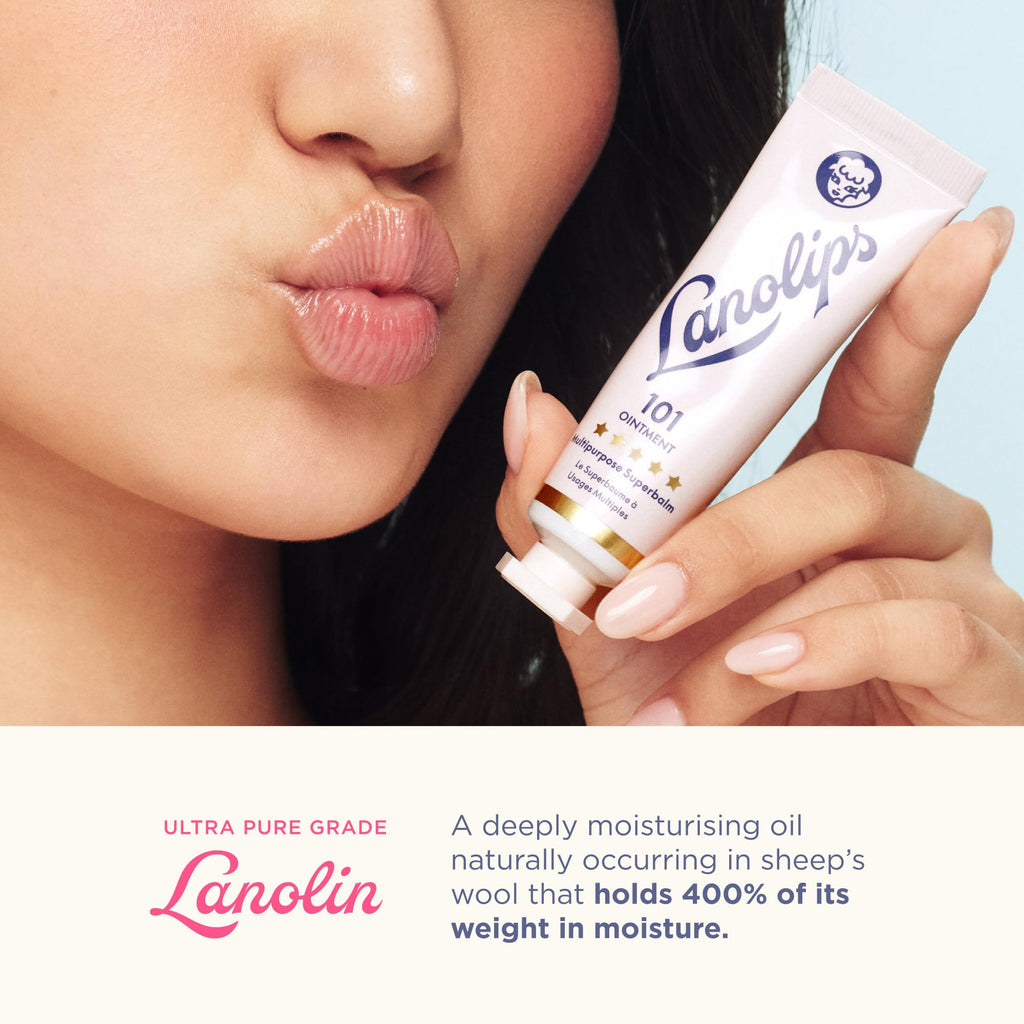 Lanolin 101 Multipurpose Ointment - Lanolin Lip Balm & Healing Ointment for Skin Barrier Repair - Moisturizer for Dry Lips, Cuticles & Elbows - No Petroleum Formula - Original Superbalm (0.52 oz) - TrustMedUSA