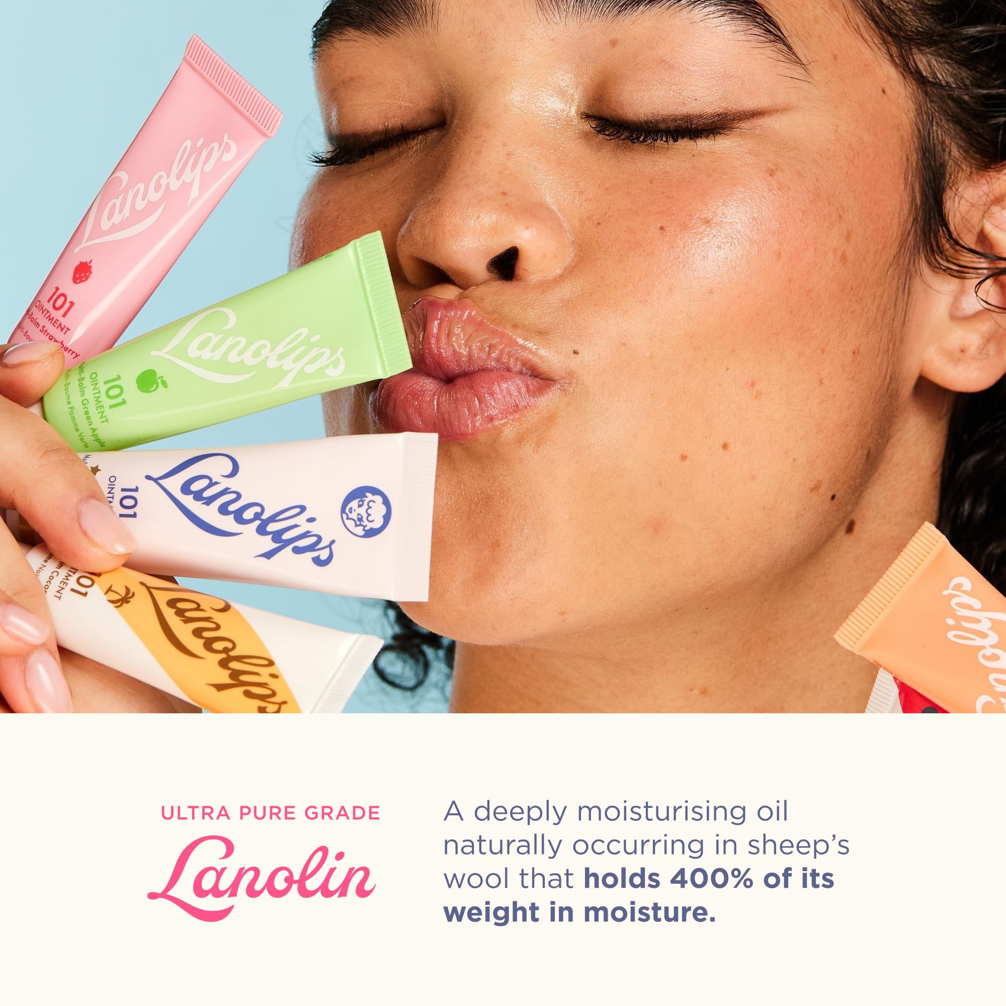 Lanolin 101 Multipurpose Ointment - Lanolin Lip Balm & Healing Ointment for Skin Barrier Repair - Moisturizer for Dry Lips, Cuticles & Elbows - No Petroleum Formula - Watermelon (0.35 oz) - TrustMedUSA
