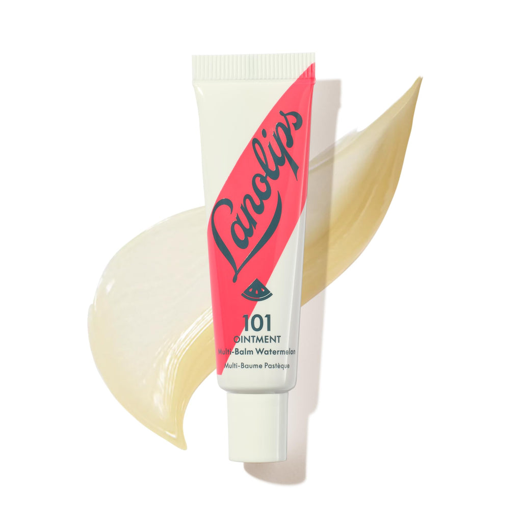 Lanolin 101 Multipurpose Ointment - Lanolin Lip Balm & Healing Ointment for Skin Barrier Repair - Moisturizer for Dry Lips, Cuticles & Elbows - No Petroleum Formula - Watermelon (0.35 oz) - TrustMedUSA