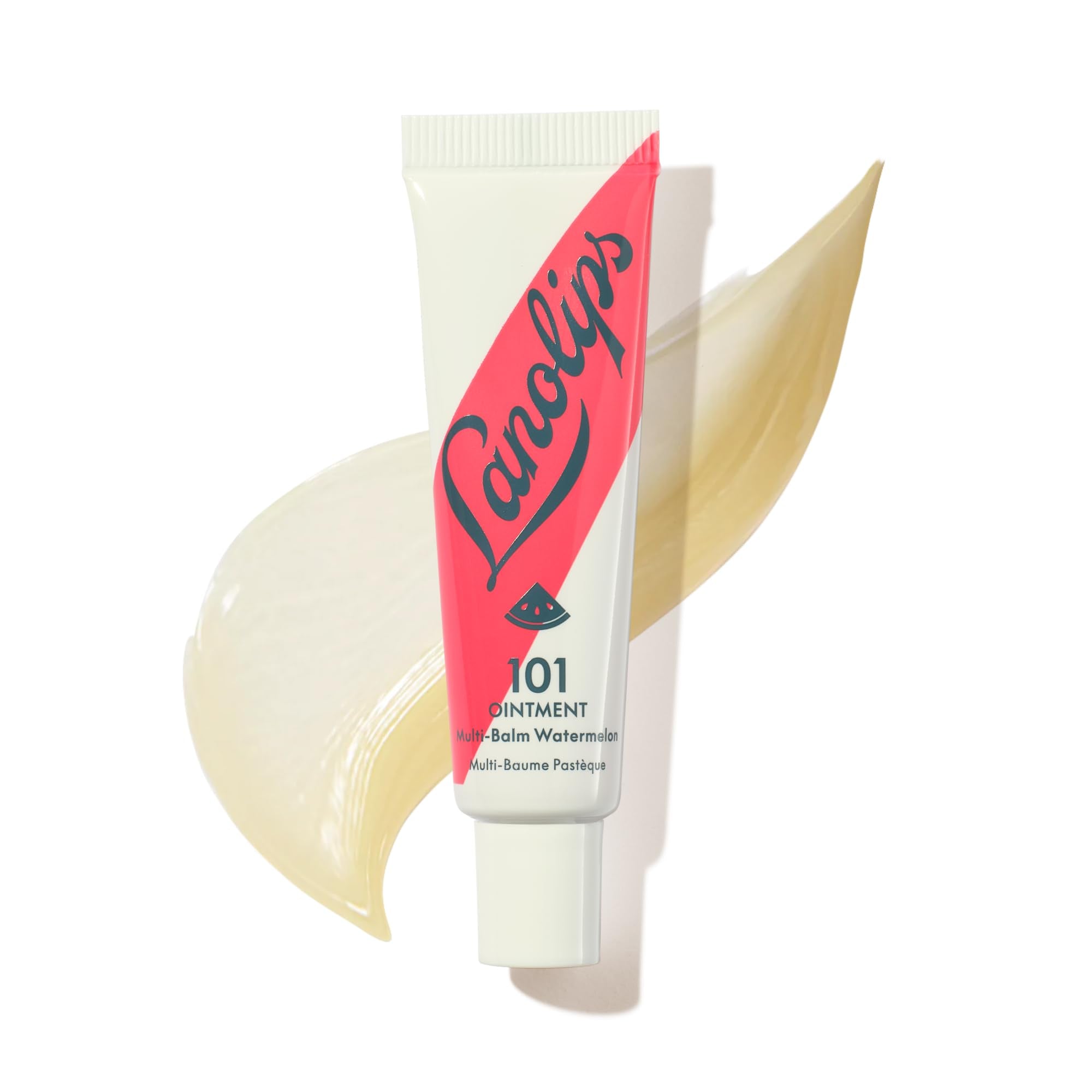 Lanolin 101 Multipurpose Ointment - Lanolin Lip Balm & Healing Ointment for Skin Barrier Repair - Moisturizer for Dry Lips, Cuticles & Elbows - No Petroleum Formula - Watermelon (0.35 oz) - TrustMedUSA