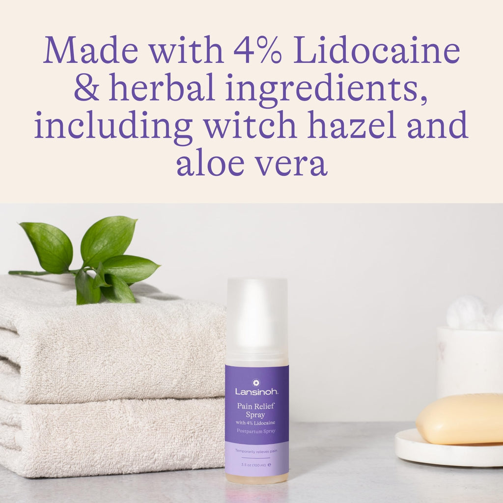 Lansinoh 4% Lidocaine Perineal Spray, Pain Relief for Postpartum Care, 3.5 Ounces - TrustMedUSA
