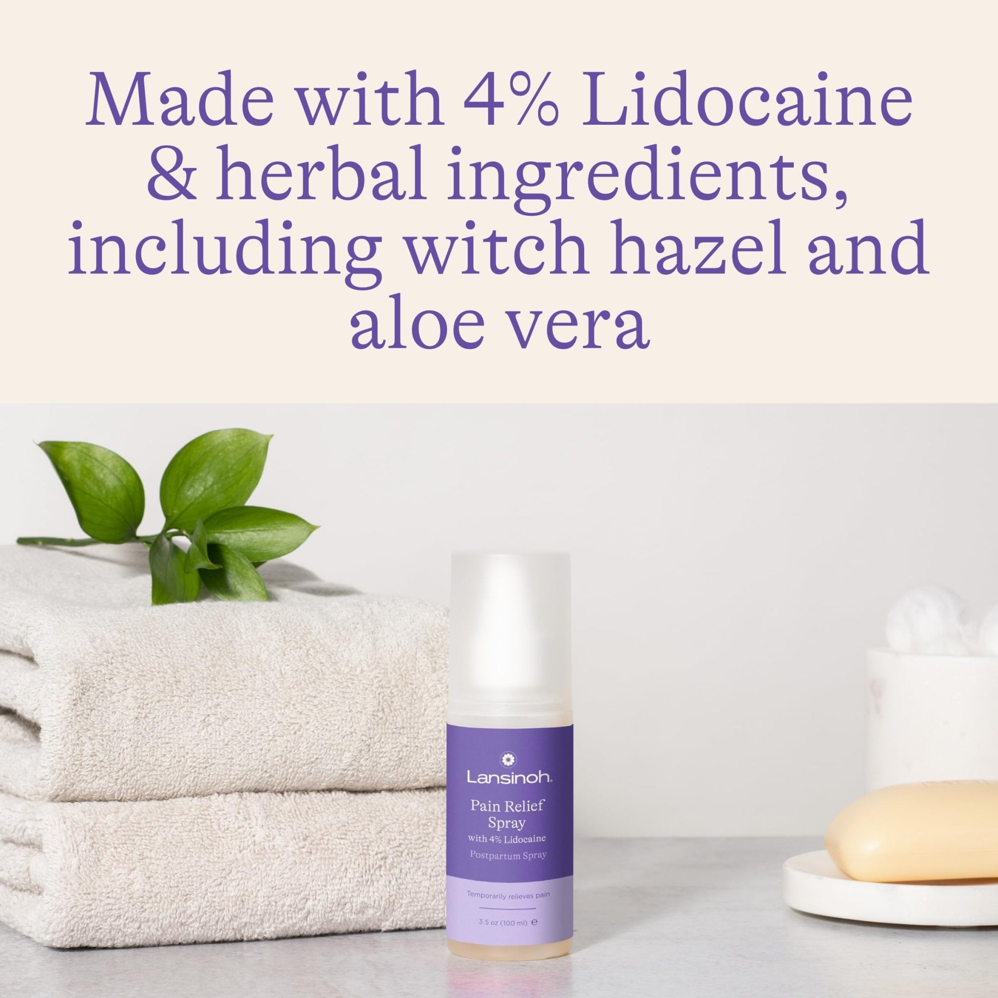 Lansinoh 4% Lidocaine Perineal Spray, Pain Relief for Postpartum Care, 3.5 Ounces - TrustMedUSA