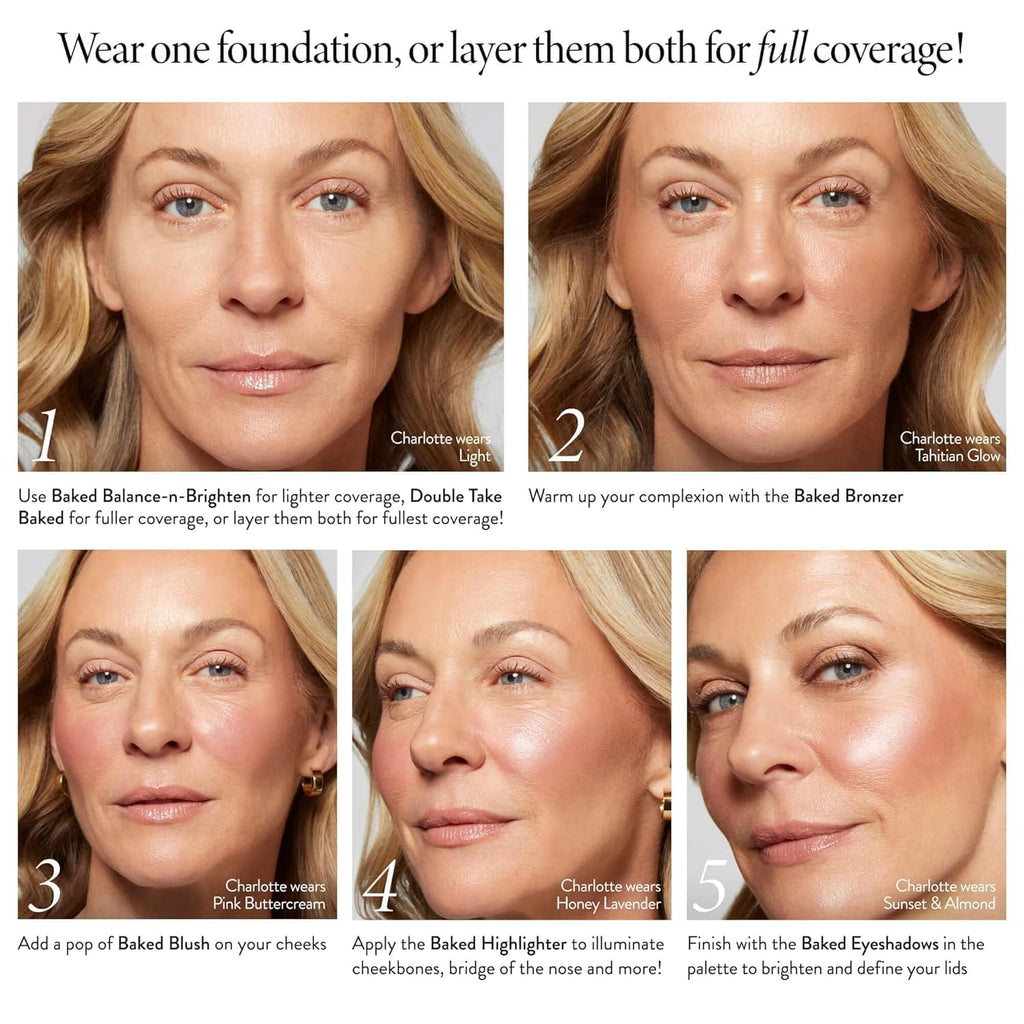 LAURA GELLER Baked Icons Complete Full Face Palette, Light | All-in-One Makeup Palette with Baked Foundations, Blush, Bronzer, Highlighter, Eyeshadows | Coverage for Mature Skin | Travel-Friendly - Maple Wellness Supplements