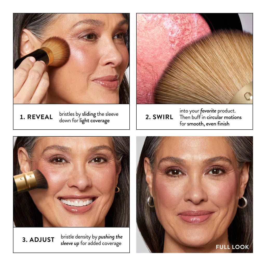 LAURA GELLER NEW YORK Cosmetic Professional Makeup Brushes - Cruelty-Free 02 Retractable Angled Kabuki Brush - TrustMedUSA