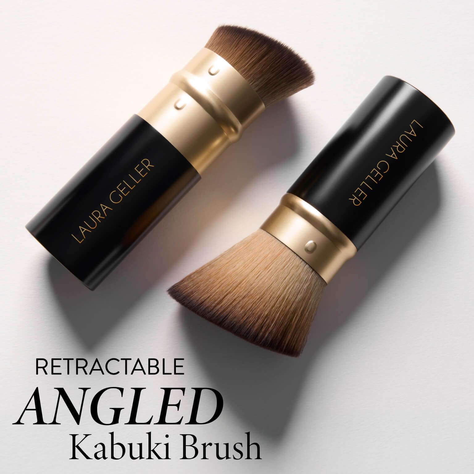 LAURA GELLER NEW YORK Cosmetic Professional Makeup Brushes - Cruelty-Free 02 Retractable Angled Kabuki Brush - TrustMedUSA