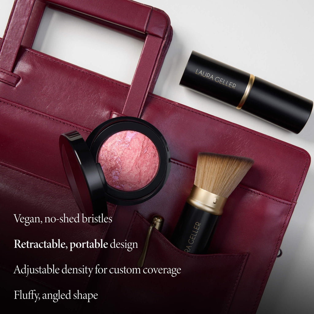 LAURA GELLER NEW YORK Cosmetic Professional Makeup Brushes - Cruelty-Free 02 Retractable Angled Kabuki Brush - TrustMedUSA