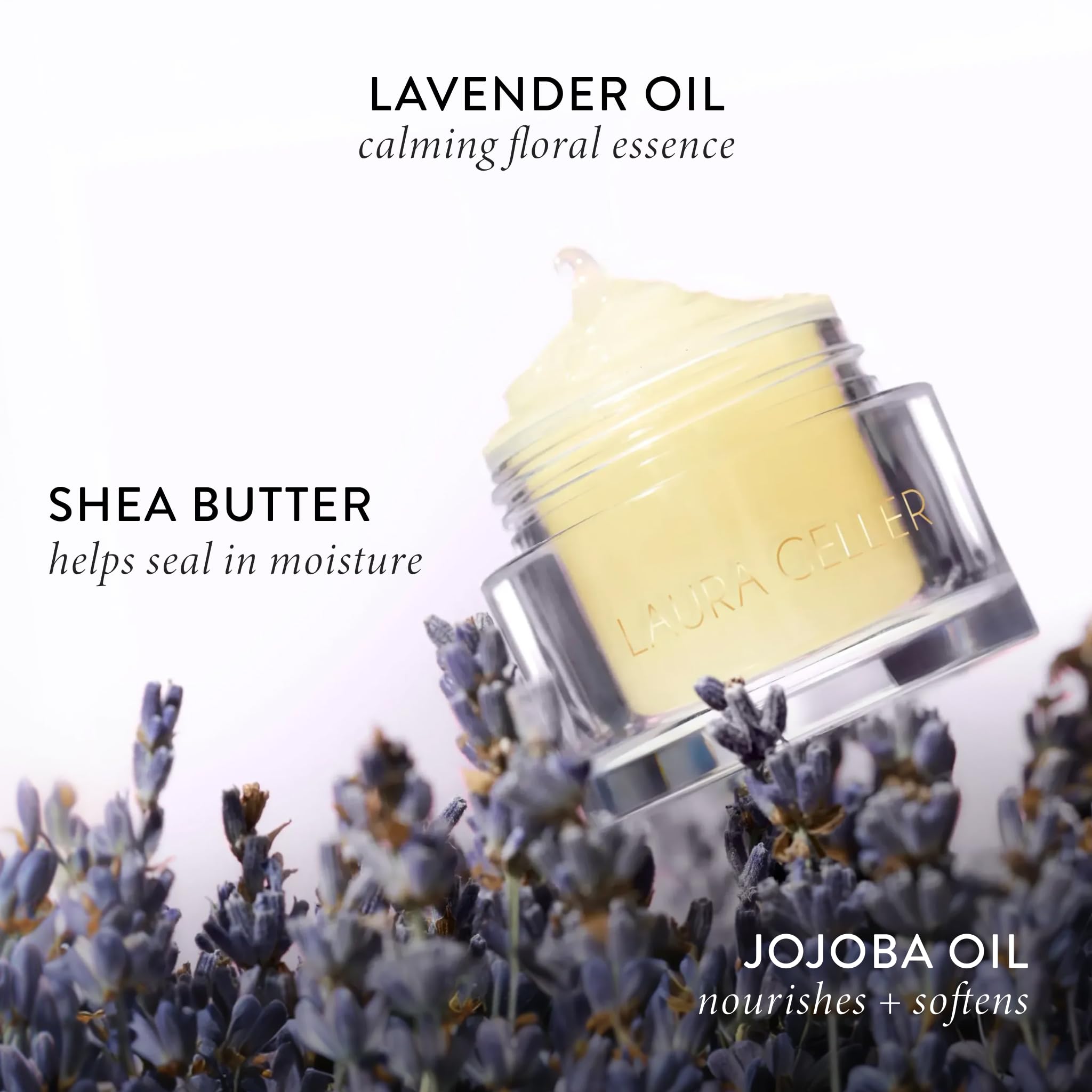 LAURA GELLER NEW YORK Hydrating Lip Mask – Deep Moisture Lip Treatment for Dry, Chapped Lips with Jojoba Oil & Shea Butter – Includes Applicator – Lavender - TrustMedUSA