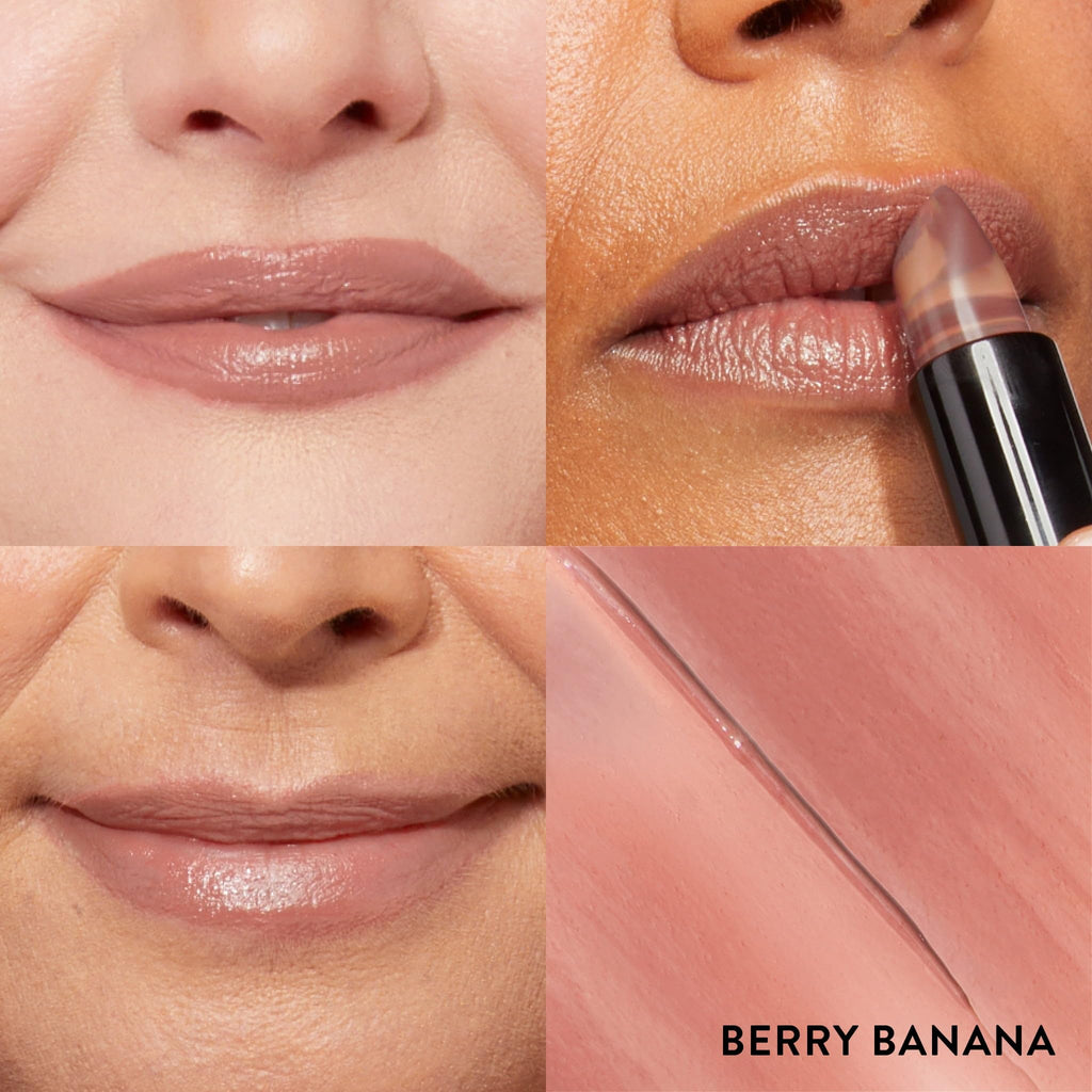 LAURA GELLER NEW YORK Italian Marble Sheer Lipstick - Berry Banana - Hydrating & Lightweight - Vitamin E & Caster Seed Oil - Cream Finish - TrustMedUSA