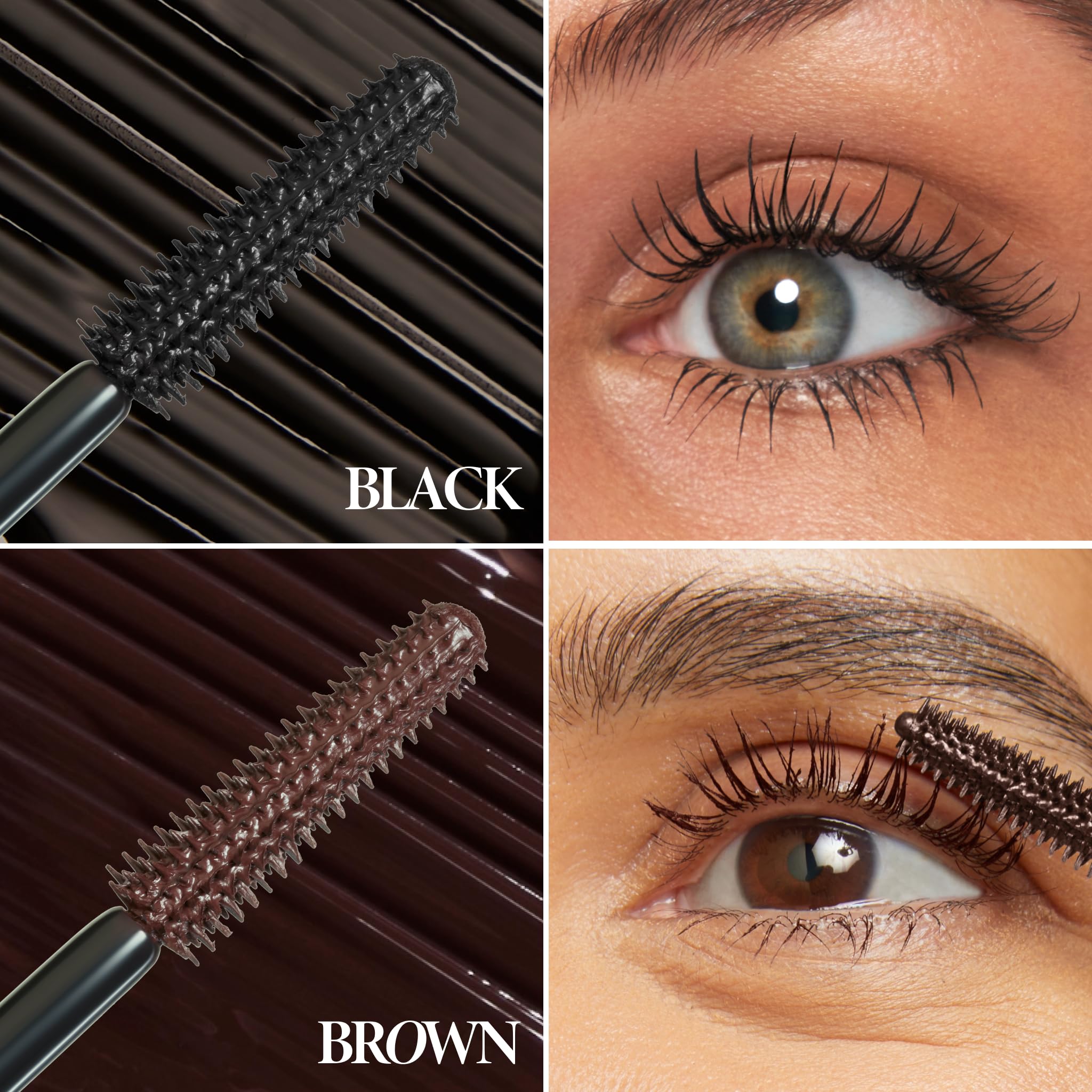 LAURA GELLER NEW YORK Kajal Longwear Mascara, Brown - Lengthening, Defining, Curling, Buildable Formula Eye Makeup - Natural Look for Everyday - TrustMedUSA