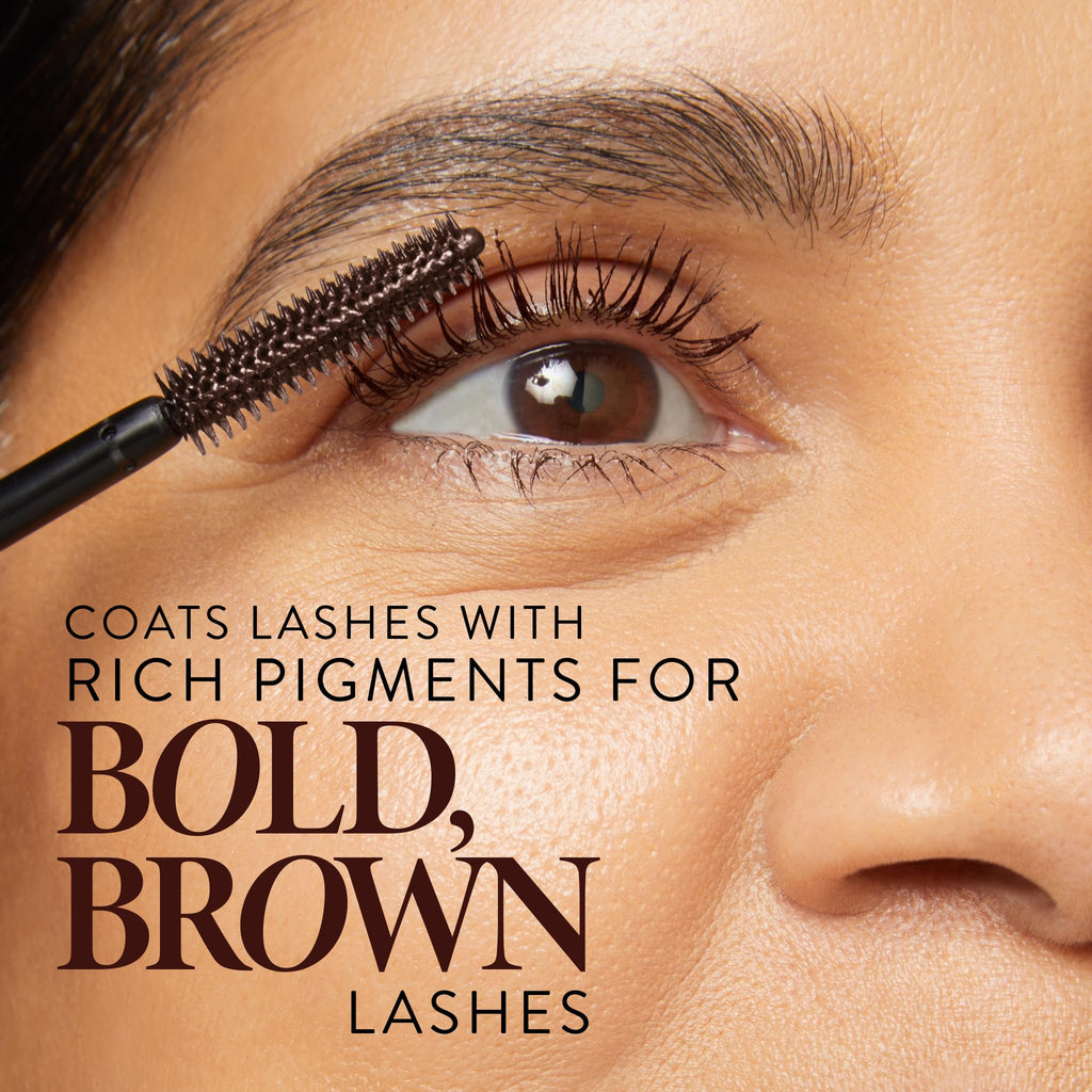 LAURA GELLER NEW YORK Kajal Longwear Mascara, Brown - Lengthening, Defining, Curling, Buildable Formula Eye Makeup - Natural Look for Everyday - TrustMedUSA