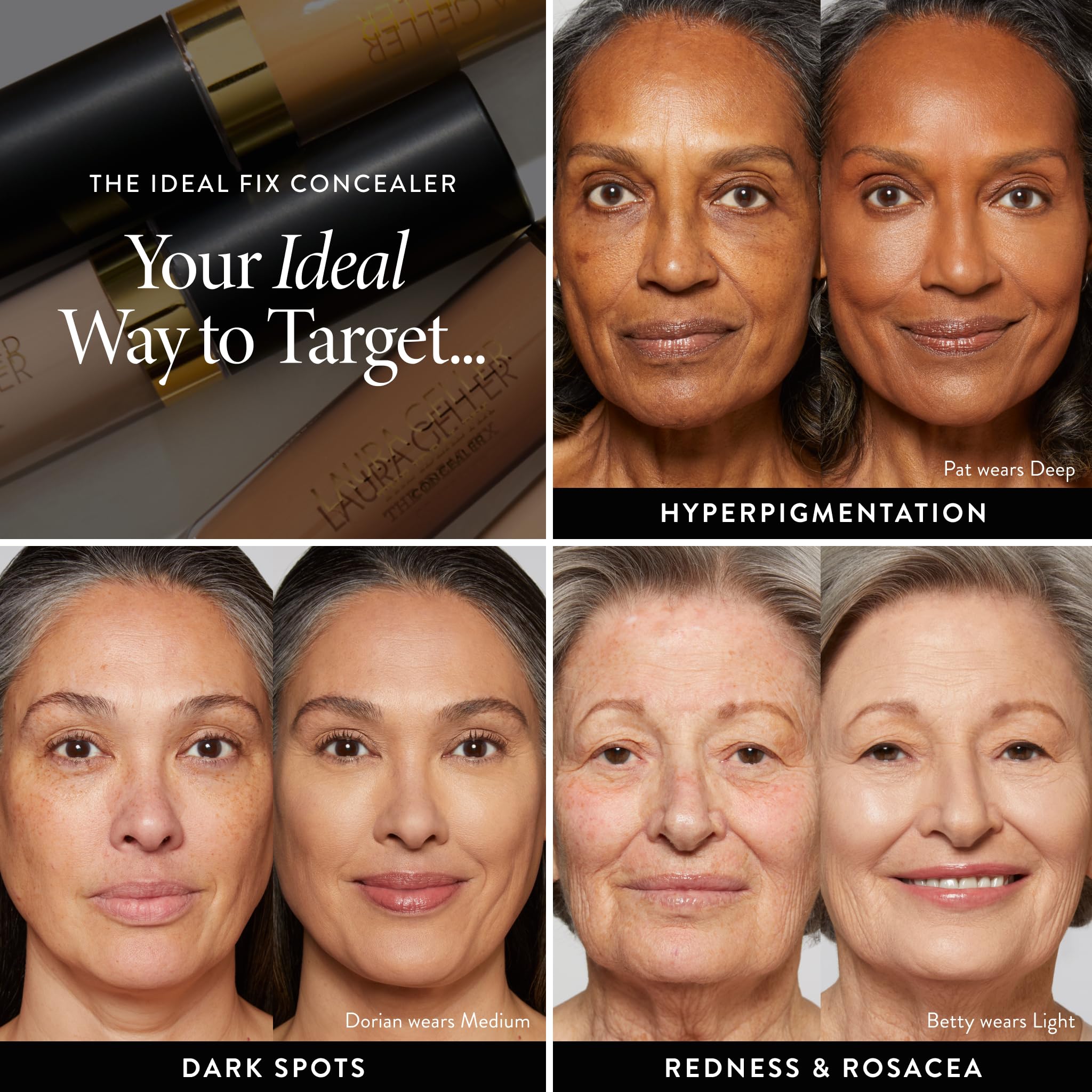 LAURA GELLER NEW YORK The Ideal Fix Concealer - Light - Buildable Medium to Full Coverage Liquid Concealer - Covers Under Eye Dark Circles & Blemishes - Long-Lasting - TrustMedUSA