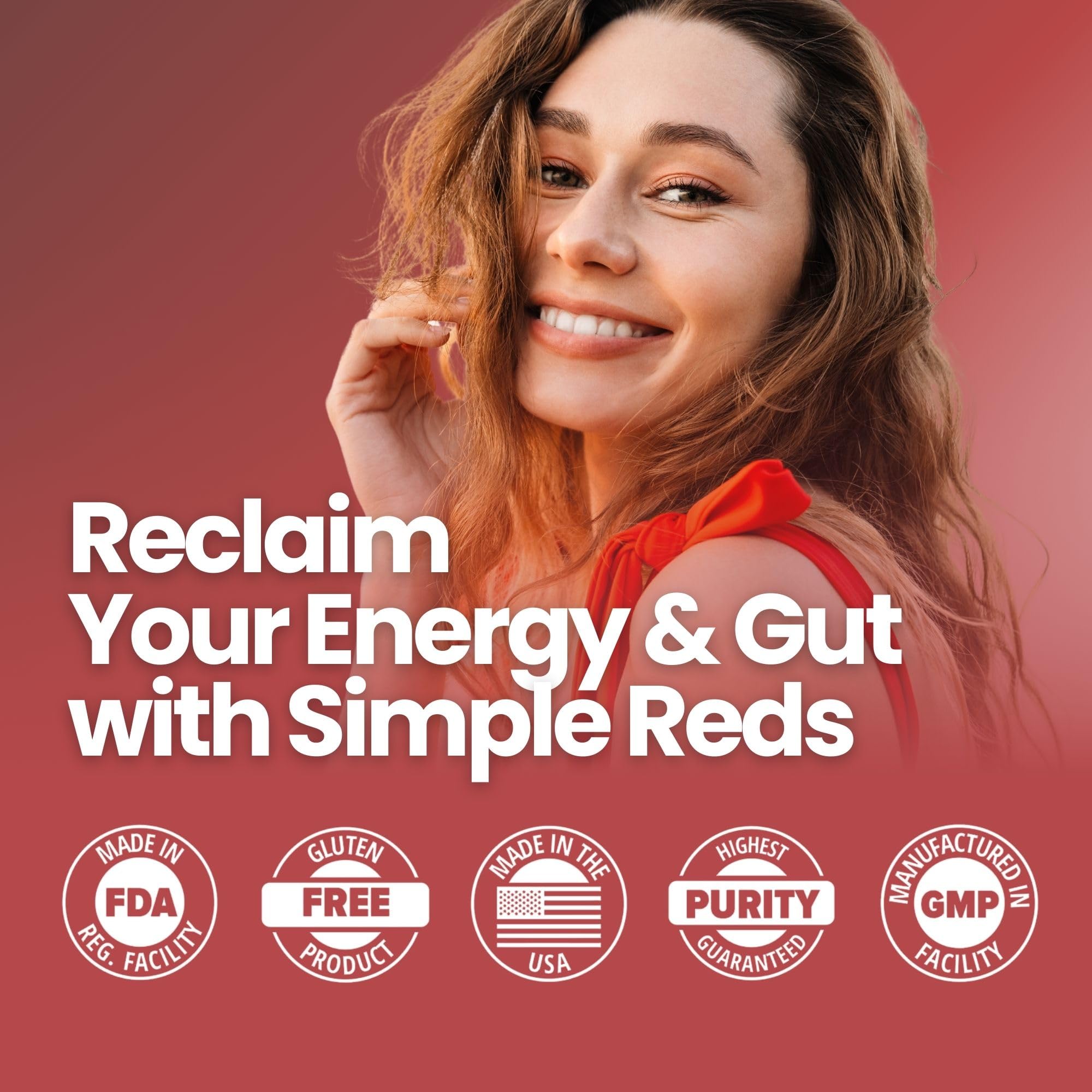 Layer Origin Simple Reds - Organic Red Polyphenols Whole Fruit Powder | Five Real Whole Fruits | 30 Servings - TrustMedUSA
