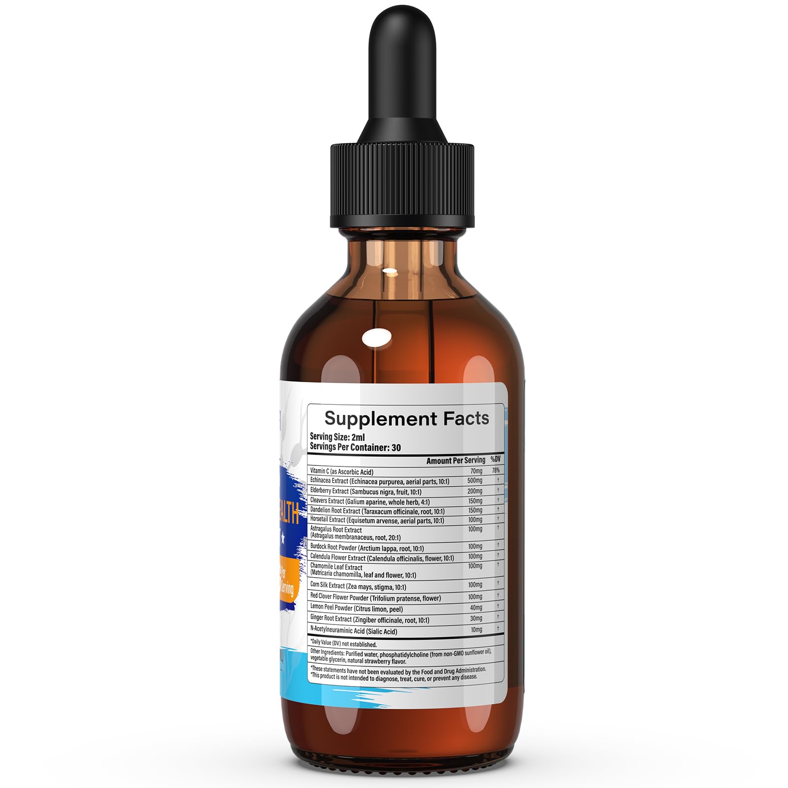 Lazpowfi Lymphatic Drainage Drops – Liposomal Lymphatic Drainage Supplements with Echinacea 500mg, Elderberry, Burdock Root & Dandelion – Liquid Lymphatic Drops, 2 fl oz - Maple Wellness Supplements