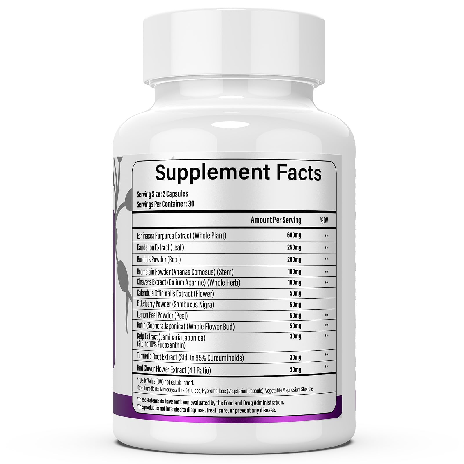 Lazpowfi Lymphatic Drainage Supplements, 1540mg Lymph System Support Supplement for Women & Men with Dandelion, Burdock, Echinacea,Rutin, Turmeric,Cleavers & More, 60 Capsules - Maple Wellness Supplements