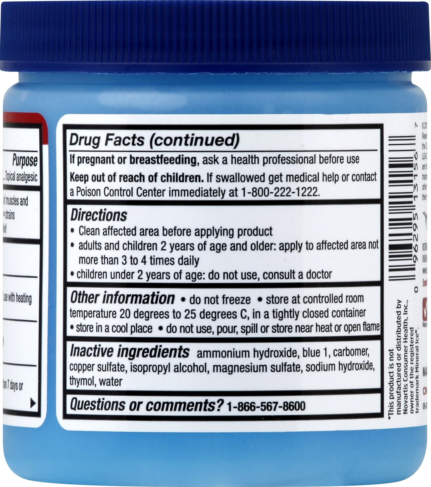 LEADER Ice Blue Gel Pain Relieving Greaseless Fast-Acting Topical Analgesic Cooling Therapy Muscle Joint Long-Lasting Relief Backache Arthritis Sports Injuries soothes Aches 8oz. Each (Pack of 5) - TrustMedUSA