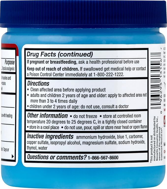 Leader Mineral Ice Blue Gel, Menthol 2%, Pain Relief Gel, Topical Analgesic, for Muscle Pain, Backache, Arthritis & Sport Injuries, for Adults and Kids 2+, Compare to Mineral Ice, 8 oz - TrustMedUSA