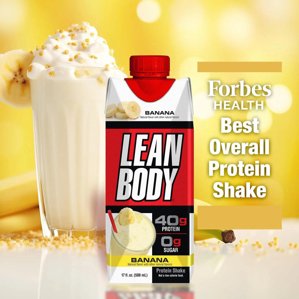 Lean Body Ready-to-Drink Banana Protein Shake, 40g Protein, Whey Blend, 0 Sugar - TrustMedUSA