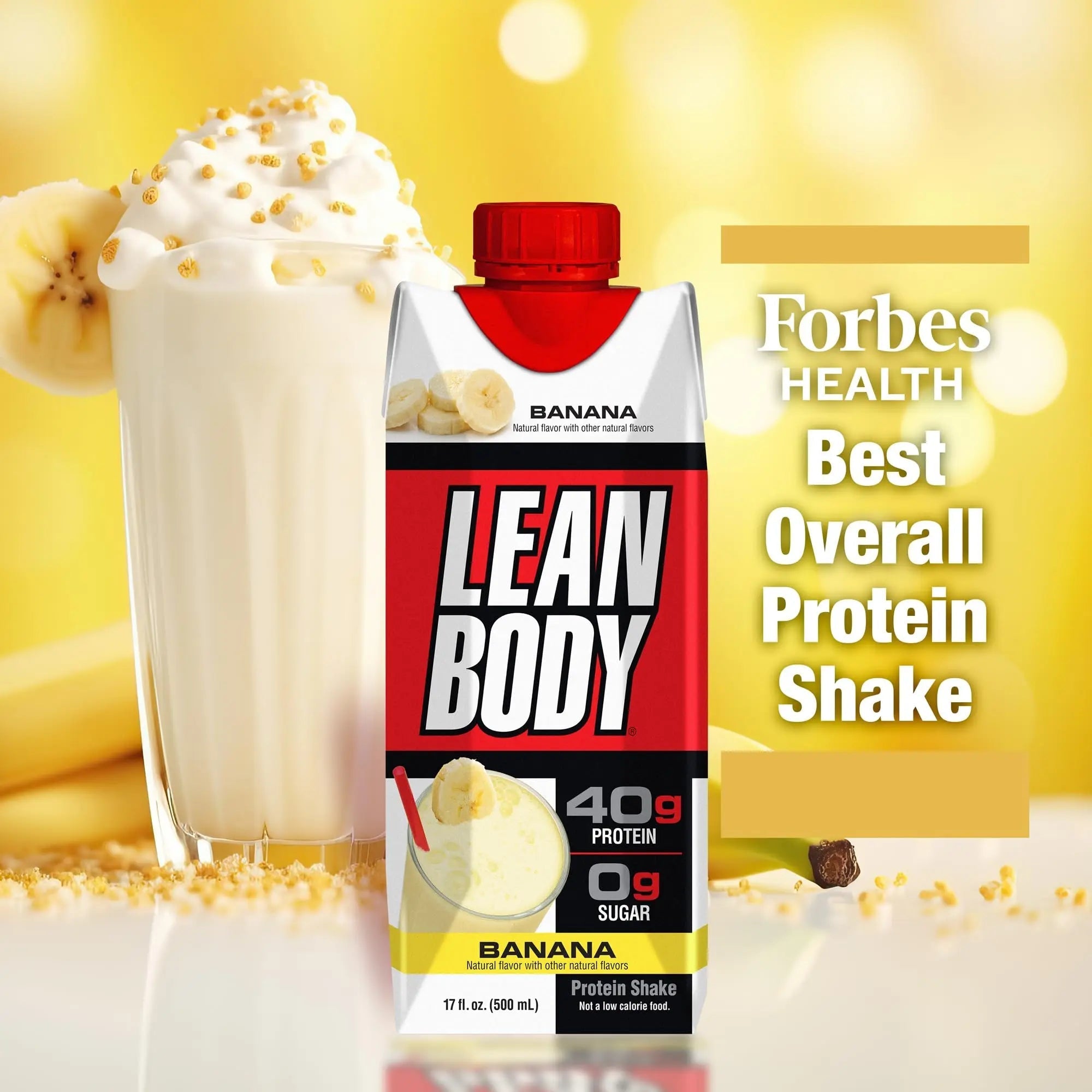 Lean Body Ready-to-Drink Banana Protein Shake, 40g Protein, Whey Blend, 0 Sugar - TrustMedUSA