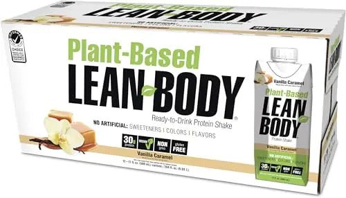 Lean Body Ready-to-Drink, Plant-Based Vegan Vanilla Caramel Protein Shake, 30g Protein - TrustMedUSA