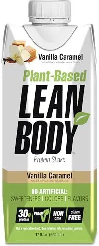 Lean Body Ready-to-Drink, Plant-Based Vegan Vanilla Caramel Protein Shake, 30g Protein - TrustMedUSA