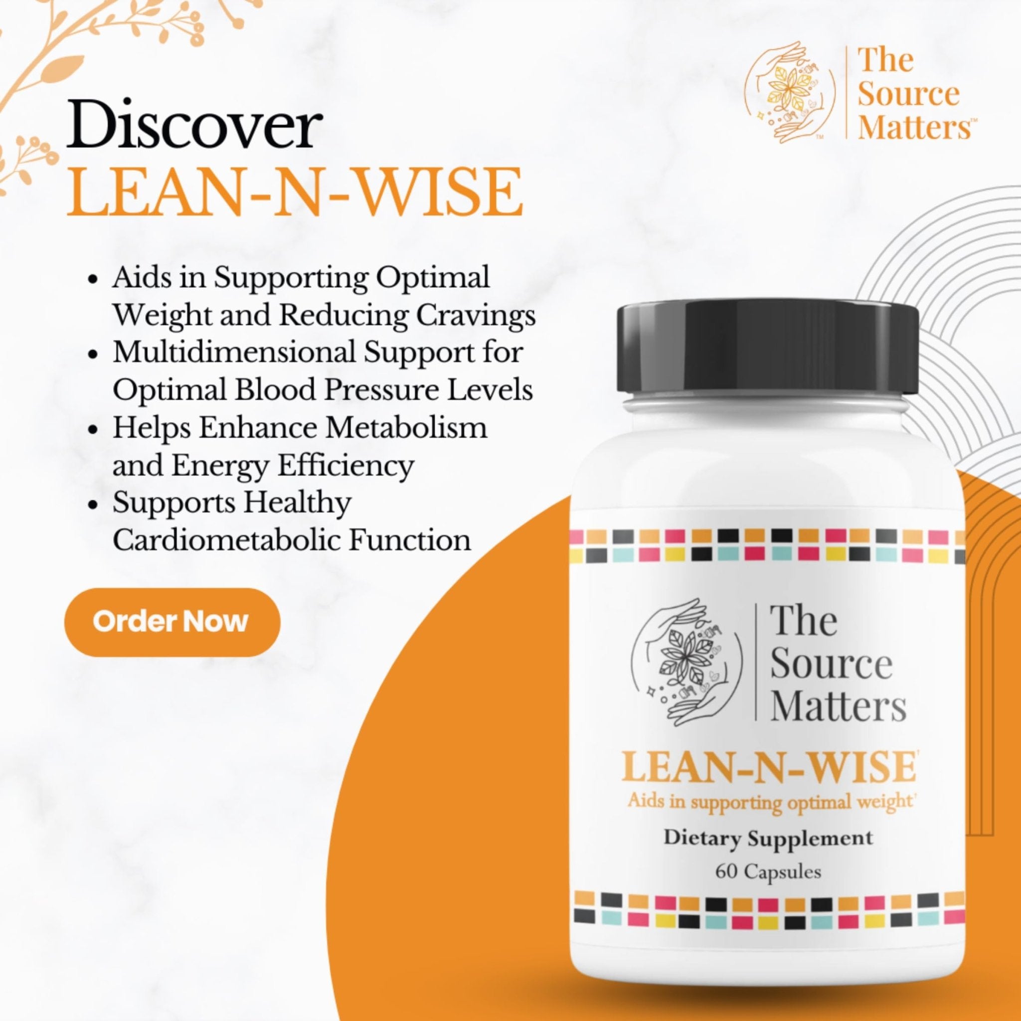 Lean-N-Wise Digestion & Energy Support with Green Coffee Bean, Hibiscus, Lemon Verbena & Magnesium Citrate | Plant-Based Formula for Daily Wellness (60 Capsules) - TrustMedUSA