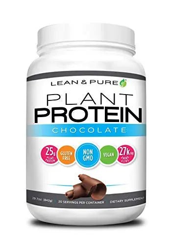 Lean & Pure Plant Protein, 25g of Protein, Non GMO, Vegan, Gluten Free. Low Carb, 842g - TrustMedUSA