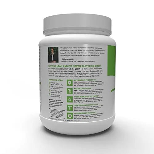 Lean1 Strawberry, 15 Serving tub, Fat Burning Meal Replacement by Nutrition53 - TrustMedUSA
