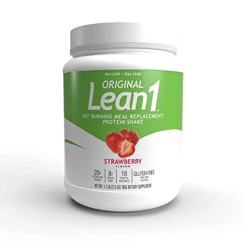 Lean1 Strawberry, 15 Serving tub, Fat Burning Meal Replacement by Nutrition53 - TrustMedUSA