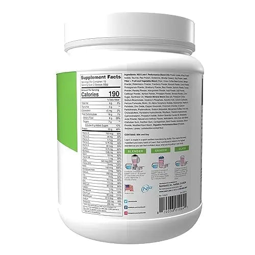 Lean1 Strawberry, 15 Serving tub, Fat Burning Meal Replacement by Nutrition53 - TrustMedUSA