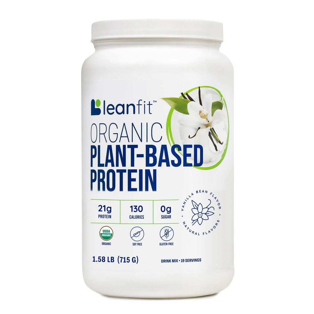 LeanFit Organic Plant-Based Protein, Natural Vanilla Flavor, 21g Vegan Protein, 19 Servings - TrustMedUSA