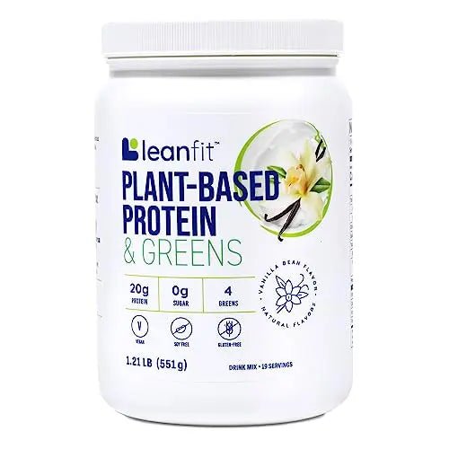 LeanFit Plant-Based Protein & Greens Natural Vanilla – 20g Plant Protein + 4 Leafy Greens - TrustMedUSA