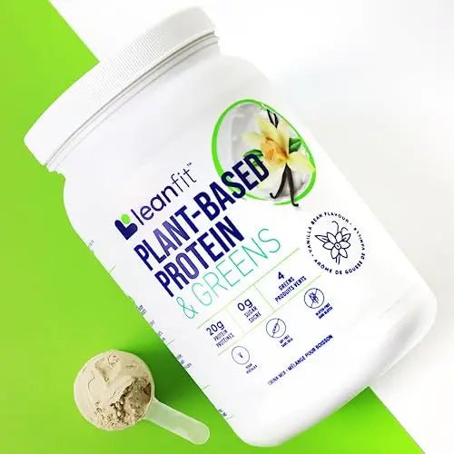 LeanFit Plant-Based Protein & Greens Natural Vanilla – 20g Plant Protein + 4 Leafy Greens - TrustMedUSA