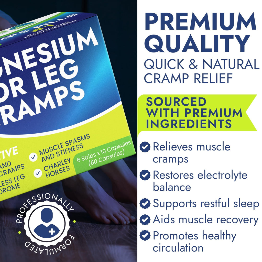 Leg Cramp Relief Pills | Pain Relief for Muscle Spasms, Soreness, & Foot and Calf Cramps | Homeopathic Medicine for Restless Legs Syndrome Relief (30 Pills) - TrustMedUSA