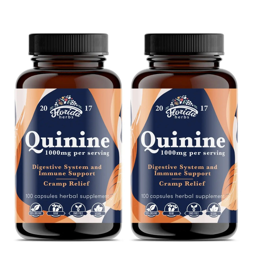 Leg Cramps Support Organic Pills - 1000 mg - Quinine Tablets for Cramp Defense - TrustMedUSA