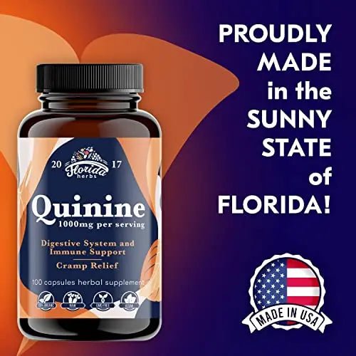 Leg Cramps Support Organic Pills - 1000 mg - Quinine Tablets for Cramp Defense - TrustMedUSA