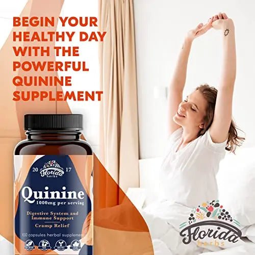 Leg Cramps Support Organic Pills - 1000 mg - Quinine Tablets for Cramp Defense - TrustMedUSA