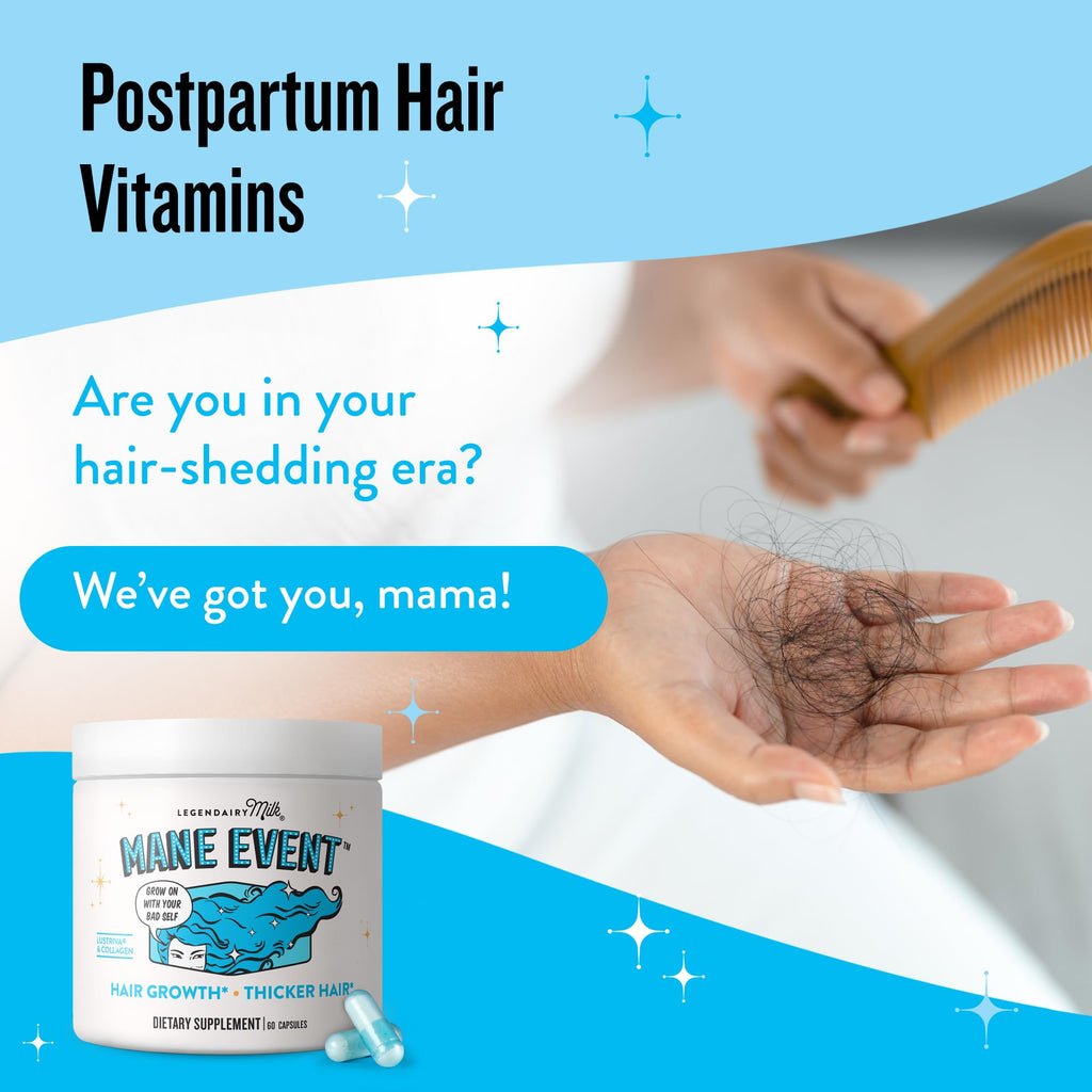 Legendairy Milk Hair Growth Vitamins for Women - Biotin for Hair Growth with Collagen & Lustriva, Hair Loss Products & Supplements for Thinning, Thicker, Fuller, Stronger Skin & Nails, Mane Event™ - TrustMedUSA
