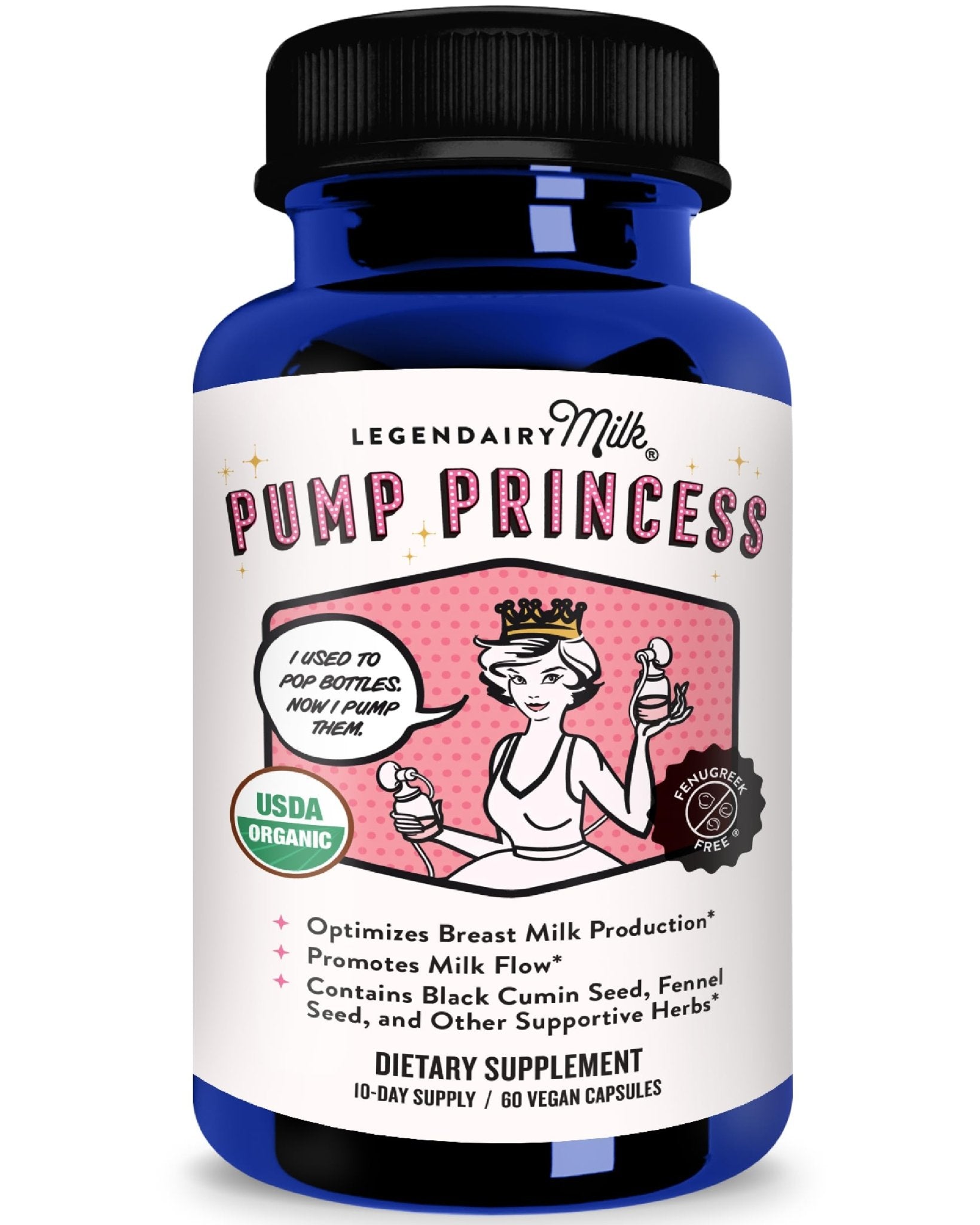 Legendairy Milk Pump Princess Lactation Supplement - Breastfeeding Supplements for Milk Supply Increase and Milkflow - Organic Black Cumin - TrustMedUSA