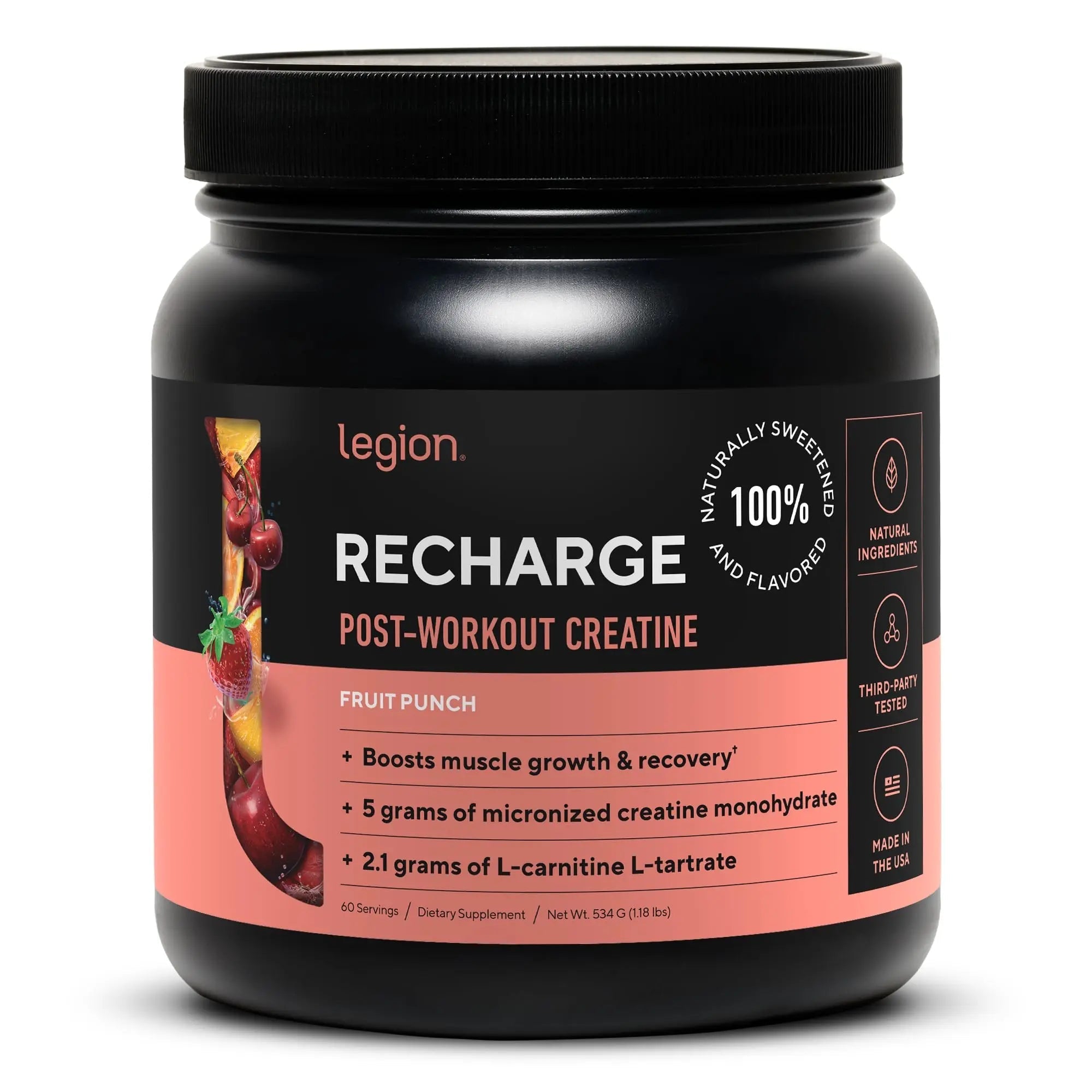 Legion Recharge Post Workout Supplement - All Natural Muscle Builder & Recovery Drink - TrustMedUSA