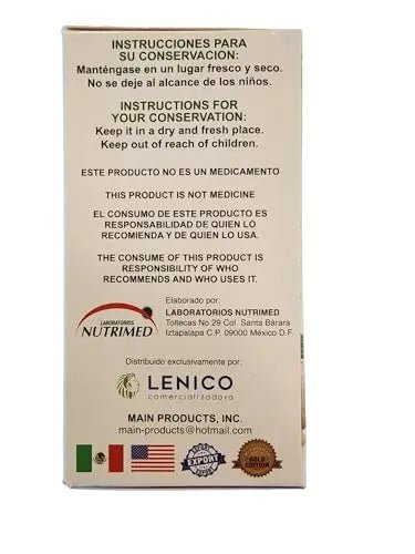Lenico Comercializadora ChupaMas 60 Capsules Ginger, Green Tea, Prune, Artichoke - TrustMedUSA