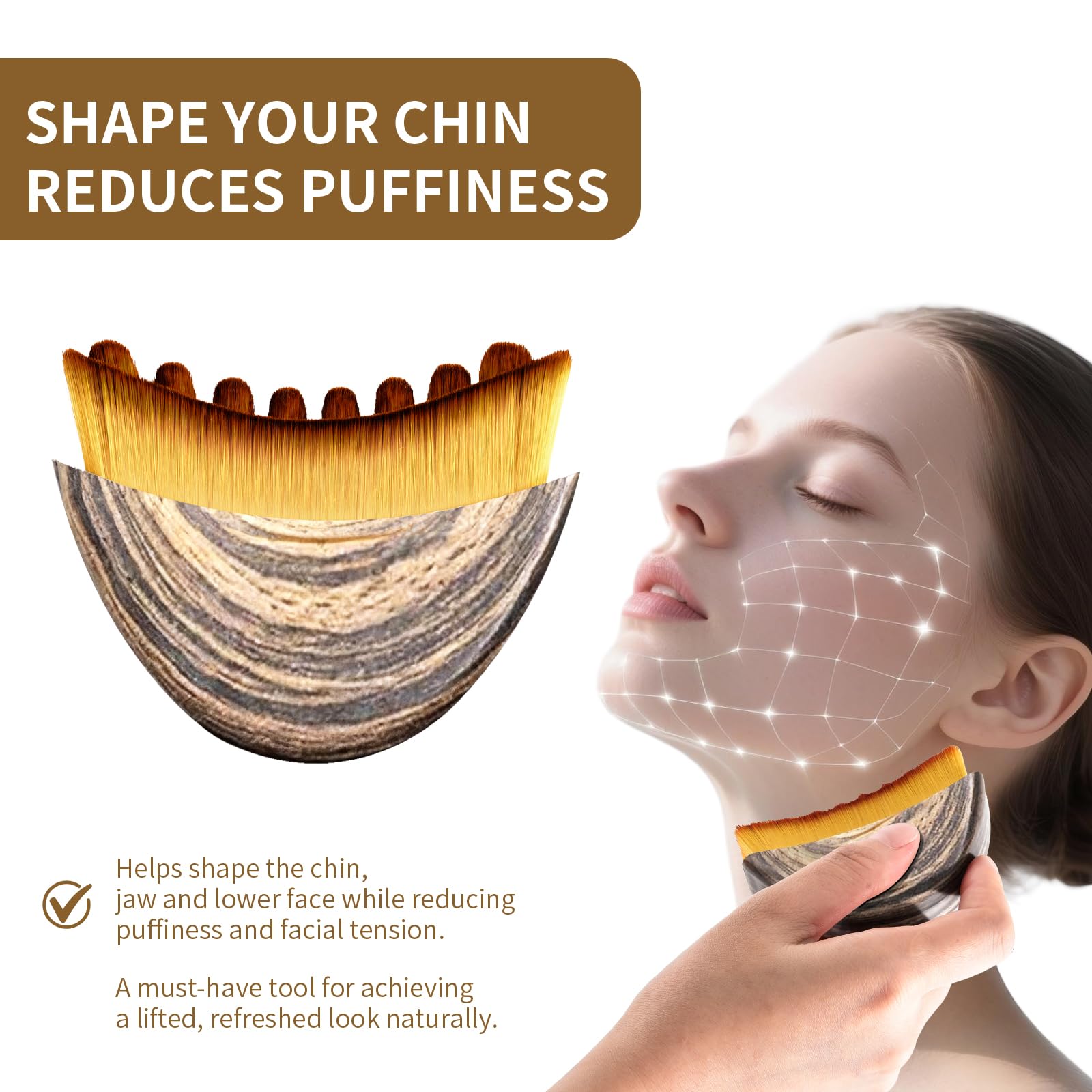 LEPIAOPIAO Upgrade Lymphatic Contour Face Brush,Lymphatic Drainage Brush,Dry Lymphatic Drainage Massager,Ergonomically Designed to Fit The Skin Precisely - Maple Wellness Supplements
