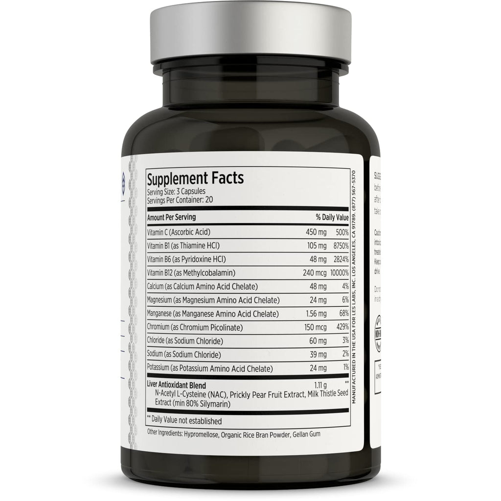LES Labs DeToxx – Better Mornings & Recovery, Liver Support, Electrolyte Replenishment & Glutathione Support – Prickly Pear, Milk Thistle & NAC – Non-GMO Supplement – 60 Capsules - Maple Wellness Supplements