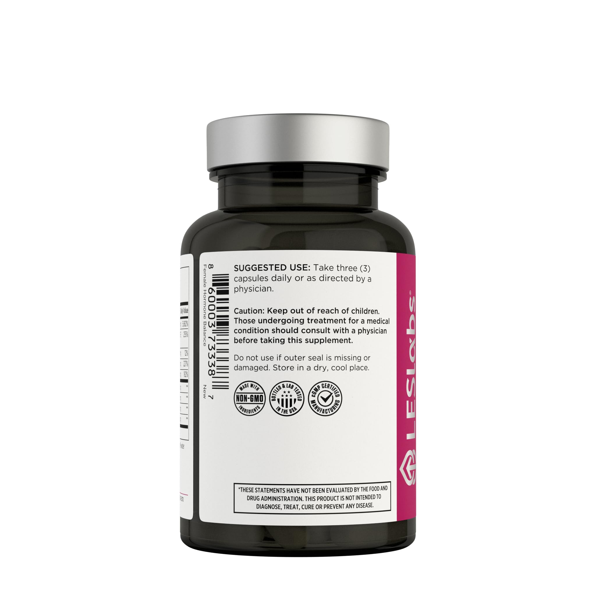 LES Labs Female Hormone Balance Supplement – Hormone Support for Women with Inositol, DIM, Vitex, Chaste Tree, Vitamin B6 & Folate – Menstrual Cycle & Fertility Support – 90 Capsules – Non-GMO - TrustMedUSA