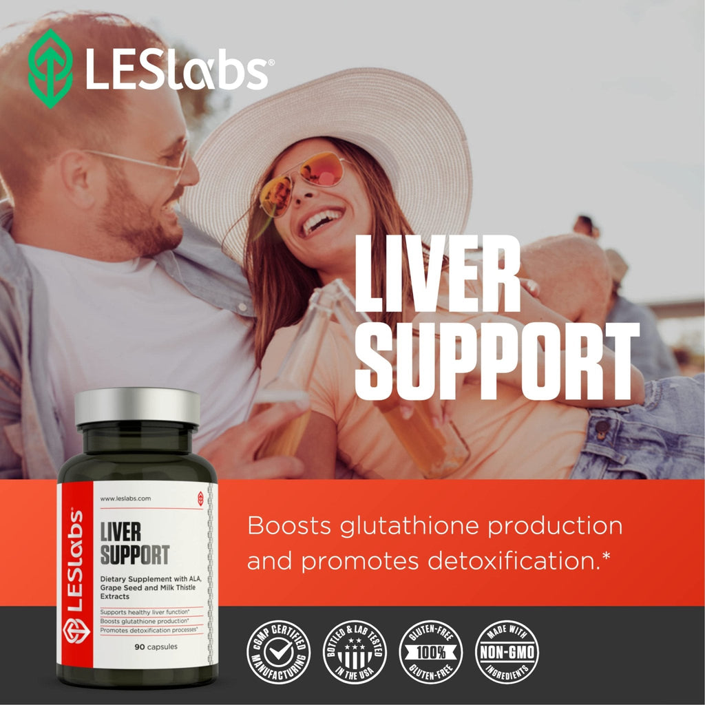 LES Labs Liver Support – Promotes Healthy Liver Function, Glutathione Production & Detoxification – Milk Thistle, NAC, ALA & Dandelion Extracts – Non-GMO Supplement – 90 Capsules - Maple Wellness Supplements