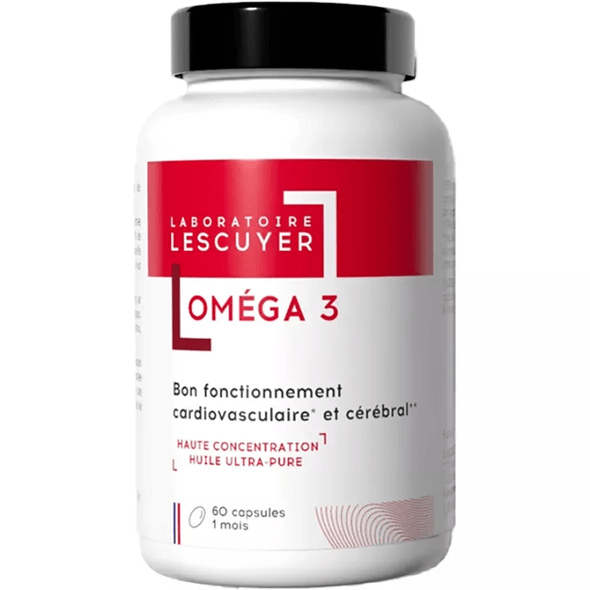 Lescuyer Omega 3 Cardiovascular & Brain Function 60 capsules - TrustMedUSA