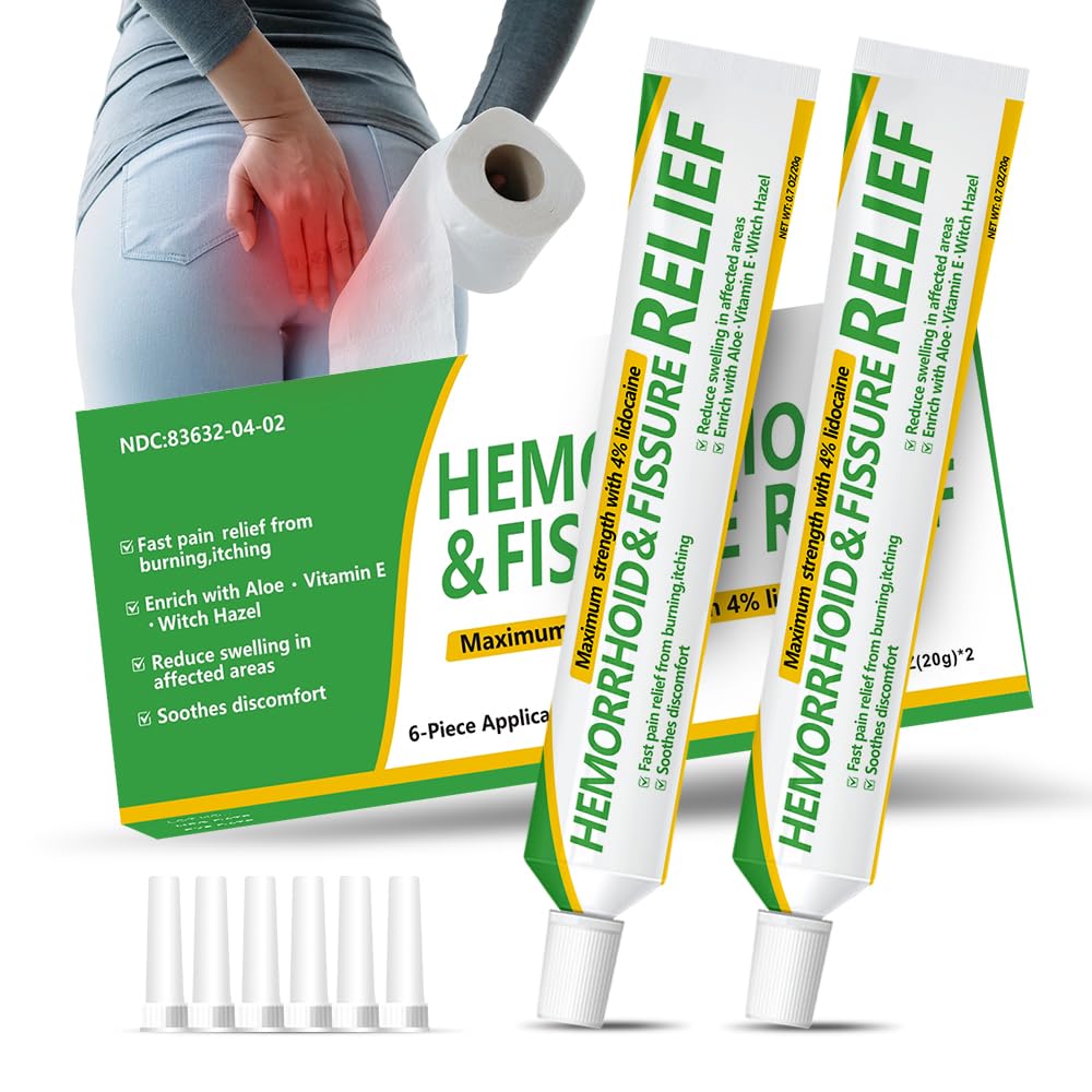 Lesdgo Hemorrhoidal Ointment(2 Pack),Hemorrhoid and Fissure Cream Witch Hazel Maximum Strength Pain Relief,for Itching and Swelling - TrustMedUSA